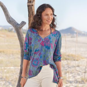 Floral Johanna Sweater - L, Midnight Floral